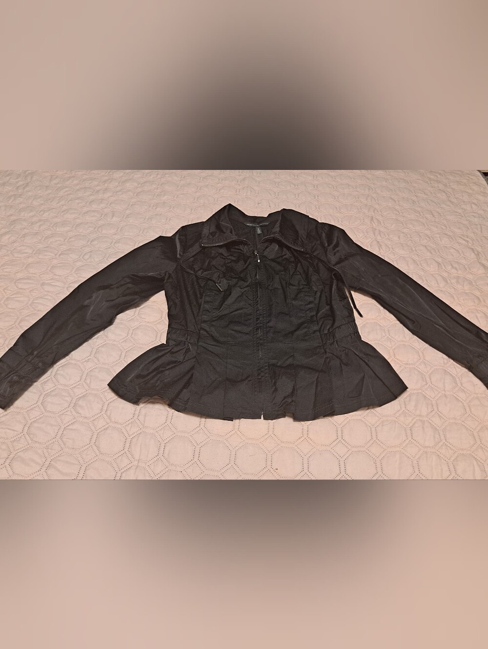 WHBM black Nylon Jacket Sz M